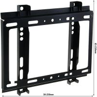 Настенный кронштейн для телевизора V-Star V35 14-42 дюйма, до 25кг подвесной крепеж, фиксированное крепление держатель на стену 14"-42" H27 Черное