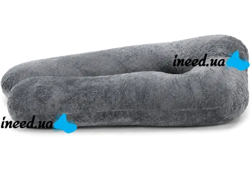 Ортопедическая подушка для беременных Momcozy Pregnancy Pillow PP101 80x120 см U-образная подкова для сна и отдыха с поддержкой спины и живота Серая