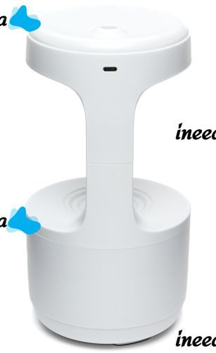 Anti Gravity Humidifier 800ml Portable Drip Mini Diffuser with Reverse Flow and Backlight White