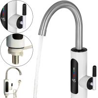Проточный водонагреватель Delimano RY-022 с LCD дисплеем и индикатором температуры, Электрический нагреватель в виде крана 220V нижнее подключение