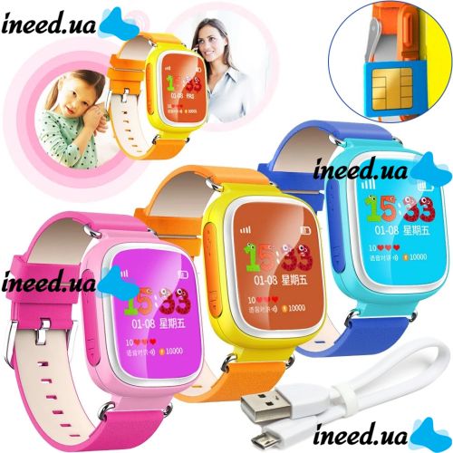 Розумні дитячі смарт годинник Smart Baby Watch Excelvan Q60 з функцією GPS трекера, наручні смарт-годинник з SIM-картою 400 мАг IOS Android