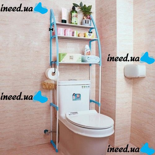 Стойка над унитазом Supretto Toilet Rack 160х50 см напольный стеллаж, полка этажерка для ванной комнаты и туалета органайзер для хранения