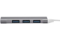 Концентратор USB 3.0 HUB Silver на 4 порта, мультифункциональный переходник разветвитель для ноутбука и ПК, юсб хаб Серый