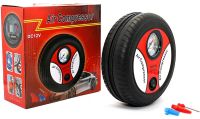 Автомобильный компрессор в форме колеса Air Compressor H0248 260PSI 12V автокомпрессор, насос с манометром для контроля давления в шинах, колес авто