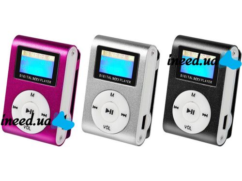 Мини MP3-плеер Toto TPS-02 With Display Earphone портативный медиа плеер с LCD дисплеем и клипсой для крепления MP3 WMA microSD USB 48х28х12 см