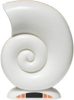 Настольная смарт лампа Улитка ночник Conch Music Lamp L-39 беспроводная аккумуляторная световая колонка с RGB подсветкой будильником и часами Bluetooth