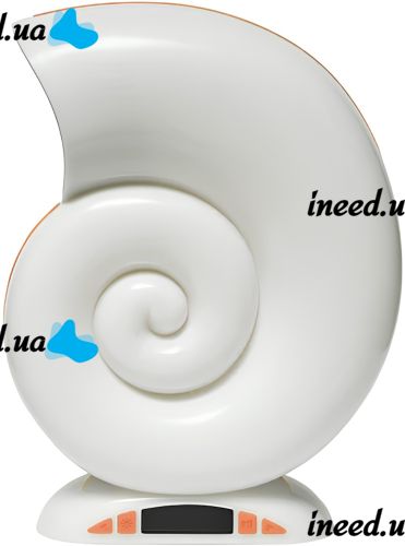 Настольная смарт лампа Улитка ночник Conch Music Lamp L-39 беспроводная аккумуляторная световая колонка с RGB подсветкой будильником и часами Bluetooth