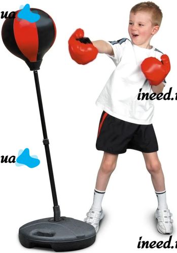Детский боксерский набор Profi Boxing MS-0331 детская боксерская напольная груша с перчатками на регулируемой стойке для бокса 110 см 777-784A