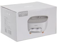 Настольный контейнер для салфеток Ecoco E2009 салфетница органайзер для хранения мелочей с держателем подставкой для телефона Tissue Box AND-117
