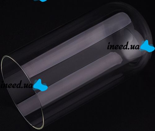 Новогодняя елка в стеклянной колбе 15 см Christmas Light с LED гирляндой и шарами, настольный декоративный рождественский ночник на батарейках