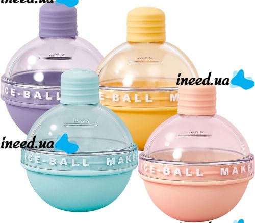 Spherical Ice Ball Shape Ice Ball Maker Silicone Sphere with Watering Can for freezing and Storing round ice for cocktails and whiskey