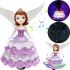 Танцююча інтерактивна лялька нічник Софі Dancing Angel Ice Princess LD - 159d з підсвічуванням, музична іграшка Софія принцеса від батарейок фіолетова
