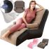 Надувне одномісне крісло ліжко S-подібної форми Senyoubao Inflatable Sofa 140x85x80 см з підлокітником, Флокіроване