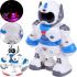 Танцующий робот Dancing Robot Light and Music LZCZ 6678-5 с подсветкой для детей, Детский светящийся робот игрушка со светом на батарейках