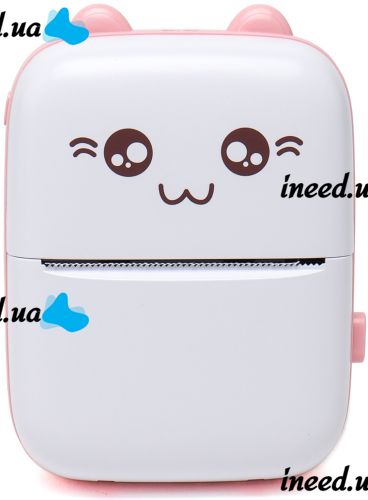 Мини термопринтер Jetix Mini Printer портативный карманный детский принтер для смартфона с Bluetooth для печати без чернил от 3 лет Android IOS