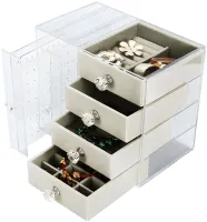 Шкатулка для хранения ювелирных украшений Jewelry Box LD-1033 акриловый органайзер с ящиками на 6 секций для бижутерии и аксессуаров XL-1831