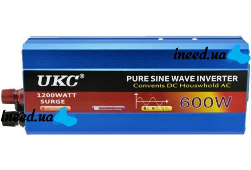 Преобразователь с чистой синусоидой UKC AC/DC 12v-220V 600W автомобильный инвертор напряжения тока 12В 220В 600 Вт аккумулятор от прикуривателя