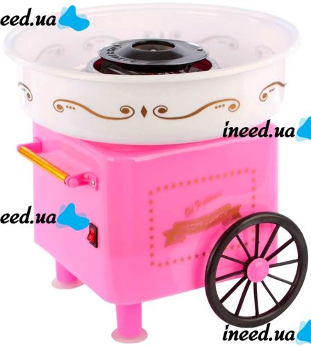 Апарат для приготування солодкої вати Cotton Candy Make NJ - 228 Рожевий автоматичний пристрій міні-машина для цукрової вати в домашніх умовах