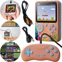 Портативная игровая мини консоль с джойстиком Game Player G5 на 500 встроенных игр, карманная ретро приставка к телевизору AV Micro USB Розовая