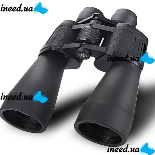 Оптический бинокль для наблюдения Binoculars Bushnell 20x50 Bak-4 для охоты, туризма, рыбалки, тактический Бушнель с призмами и чехлом Black