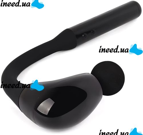 Ручной перкуссионный массажер Massage Hammer MP-930 4 насадки, беспроводной изогнутый массажный пистолет для всего тела на аккумуляторе JA-G4