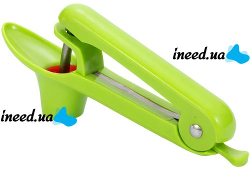 Машинка для удаления вишневых косточек Cherry Olive Pitter ручной прибор выдавливатель, вишнедавка для отделения косточек вишни и черешни Зеленая
