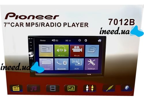 Автомагнитола 1Din Pioneer 7012B Bluetooth магнитола с сенсорным экраном 7 дюймов и пультом USB, SD, MP5, TF, FM автомобильный плеер Пионер 1 Дин