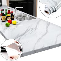 Self-adhesive Kitchen film 3m x 60cm Supretto WM-360 white marble, waterproof, vinyl for kitchen surfaces, walls, stoves, furniture