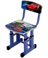 Детская парта со стулом Bambi Disney Cars B-43507 Тачки Молния Маквин письменный стол и стул с регулированной высотой и подставкой для книг Синий