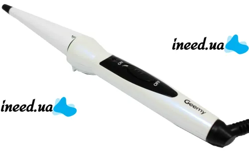 Geemy GM-2815 Professional cone curling iron with tourmaline coating, Device for spiral curling and hair styling Gemei