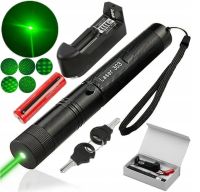 Мощная лазерная указка Green Laser Pointer YL-303 1000mW, аккумуляторный зеленый лазер с ключом BL-303 диодный с насадкой эффектов для презентации