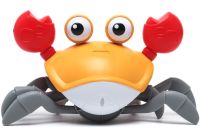 Детская интерактивная игрушка Краб Cartoon Crab HX155C бегающий робот, краб-беглец с детектором помех, звуковыми и световыми эффектами на батарейках